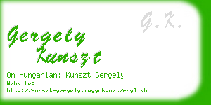 gergely kunszt business card